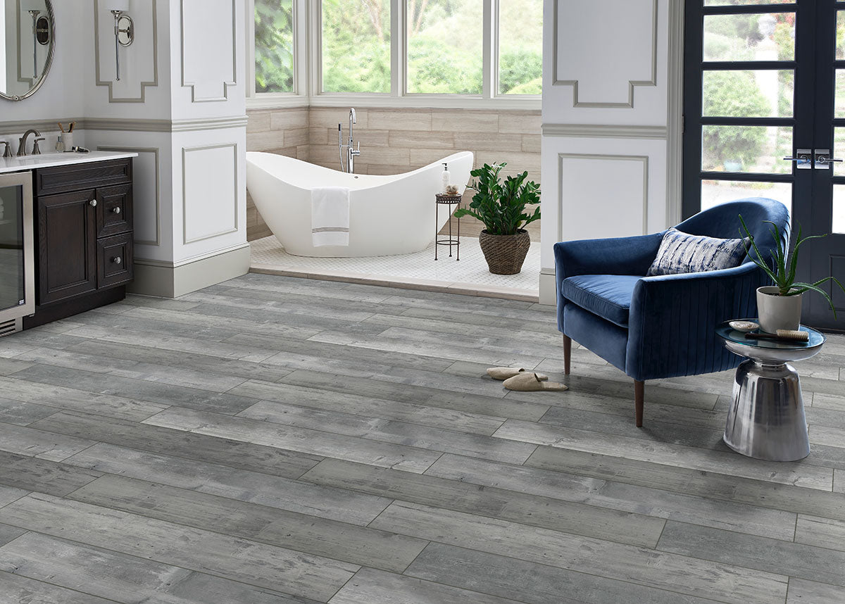 KINGSDOWN GRAY LUXURY VINYL PLANKS